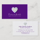 Carte de visite de bijoux de bijou de coeur de (Devant / Derrière)