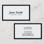 Carte de visite de bijoux de luxe en courtepointe  (Devant / Derrière)