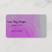 Carte de visite de bijoux en encre d'alcool violet (Devant)