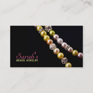 Carte de visite de bijoux en perles