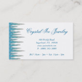 Carte de visite de bijoux Icicle Blue Silver (Dos)