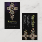 Carte de visite de bijoux médiéval antique (Devant / Derrière)