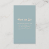 Carte de visite de bijoux Retro Blue 2 broches (Dos)