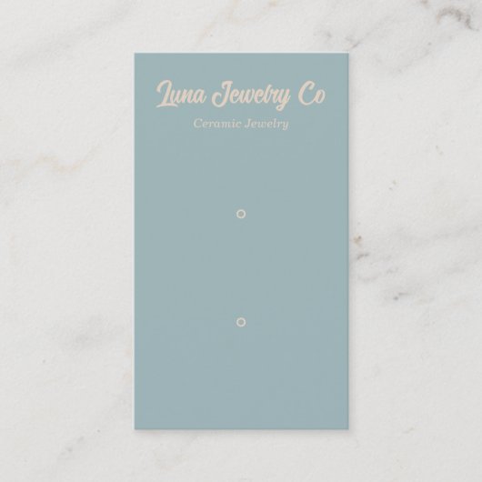 Carte de visite de bijoux Retro Blue 2 broches (Devant)