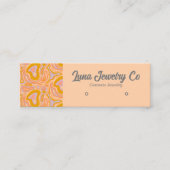 Carte de visite de bijoux topographique rétro (Devant)