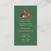 Carte de visite de billard avec Heures (Devant)