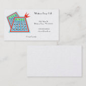Carte de visite de bingo-test (Devant / Derrière)