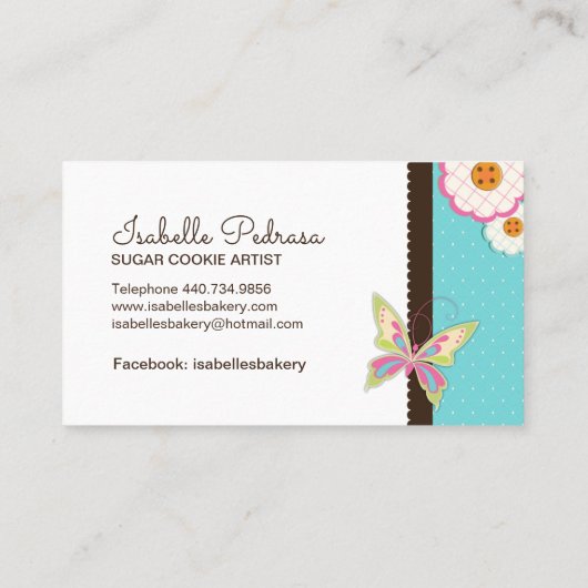 Carte de visite de biscuits Whimsical (Dos)