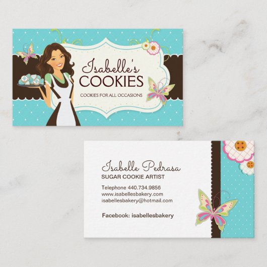 Carte de visite de biscuits Whimsical (Devant / Derrière)