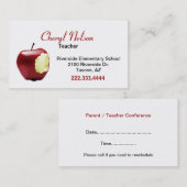Carte de visite de Biten Apple Teacher (Devant / Derrière)