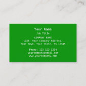 Carte de visite de blanc de shamrock (Dos)