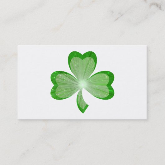 Carte de visite de blanc de shamrock (Devant)