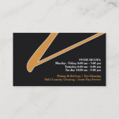 Carte de visite de blanchisserie pour nettoyage à (Dos)