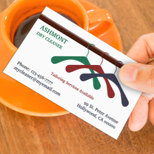 Carte de visite de blanchisserie pour nettoyage à 