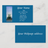 Carte de visite de bleu de baie de castor (Devant / Derrière)