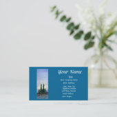 Carte de visite de bleu de baie de castor (Debout devant)