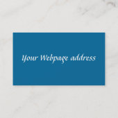 Carte de visite de bleu de baie de castor (Dos)