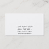 Carte de visite de bleu de Minimalistic (Dos)