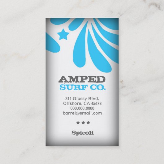 CARTE DE VISITE DE BLEU DE ROCKIN FRESHTASTIC (Devant)