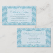 Carte de visite de bleu de zigzag de chevron de (Devant / Derrière)