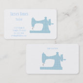 Carte de visite de bleu et blanc de machine à (Devant / Derrière)