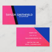 carte de visite de bloc de couleur (Devant / Derrière)