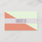 Carte de visite de bloc de couleur géométrique mod (Devant)