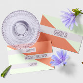 Carte de visite de bloc de couleur géométrique mod