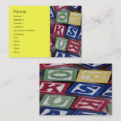 Carte de visite de blocs de construction (Devant / Derrière)