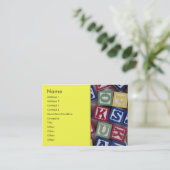 Carte de visite de blocs de construction (Debout devant)