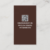 Carte de visite de blog de nourriture (Dos)