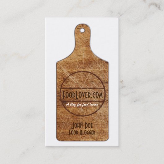 Carte de visite de blog de nourriture (Devant)