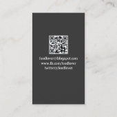 Carte de visite de blog de nourriture (Dos)