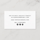 Carte de visite de blogueur Influencer (Dos)