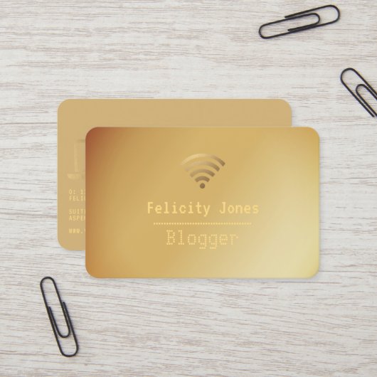 Carte de visite de blogueuse (Devant/Arrière en situation)