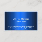 Carte de visite de Blue Metal Financial Advisor (Devant)