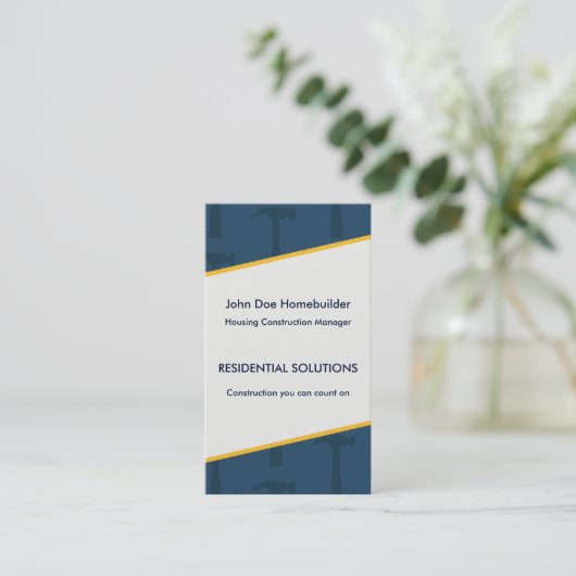 Carte de visite de blues de construction (Debout devant)