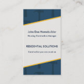 Carte de visite de blues de construction (Devant)