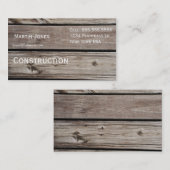 Carte de visite de bois (Devant / Derrière)