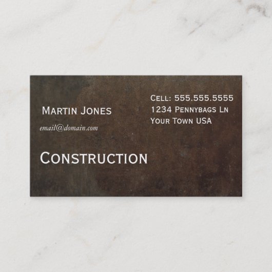 Carte de visite de bois (Devant)