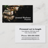 Carte de visite de bois de chauffage (Devant / Derrière)