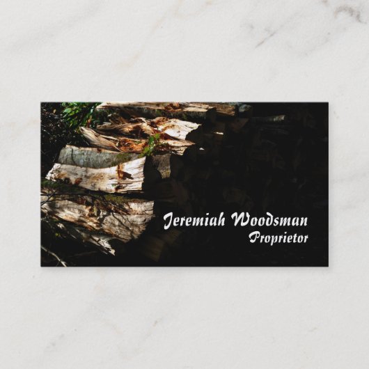 Carte de visite de bois de chauffage (Devant)