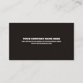 Carte de visite de bois de chauffage (Dos)