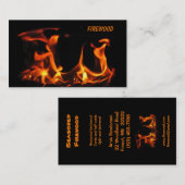 Carte de visite de bois de chauffage (Devant / Derrière)