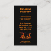 Carte de visite de bois de chauffage (Dos)