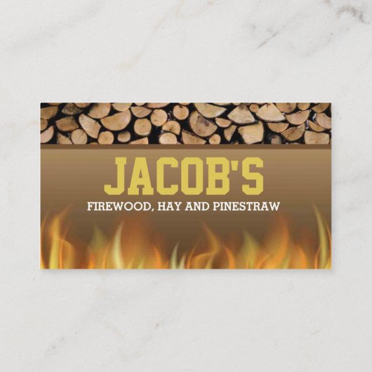 Carte de visite de bois de chauffage (Dos)