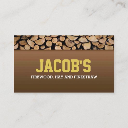 Carte de visite de bois de chauffage (Dos)