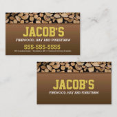 Carte de visite de bois de chauffage (Devant / Derrière)