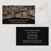 Carte de visite de bois de chauffage (Devant / Derrière)