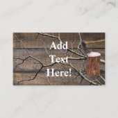 Carte de visite de bois de pompage de bois (Devant)